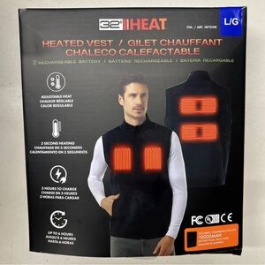 32 Degrees Heat Rechargeable Heated Vest, Men’s Size Large